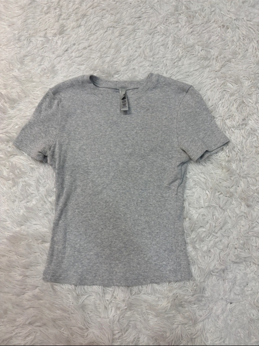 Skims Gray Crewneck Short-Sleeve Women's Top